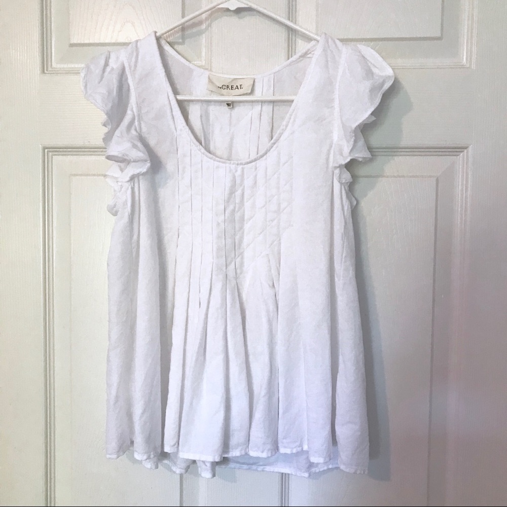 The Great. The Tulip Linen & Cotton Top - Picture 3 of 8